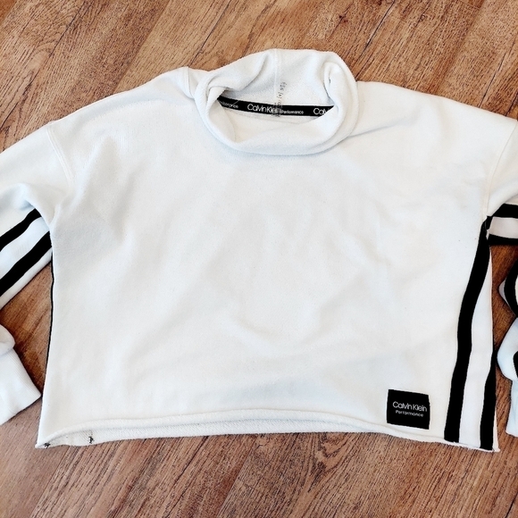 Calvin Klein Performance Cropped Sweatshirt Large - Picture 1 of 13